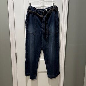 Seven7 Dark Blue Wide Leg Boho Style Jeans